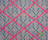 Blue Ikat Ribbon Memo Board / Passionfruit Ribbon