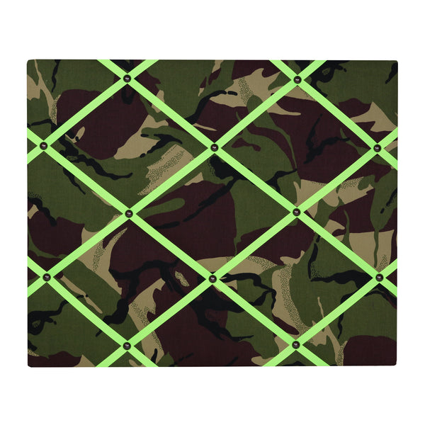Camo / Neon Yellow Ribbon Memo Board