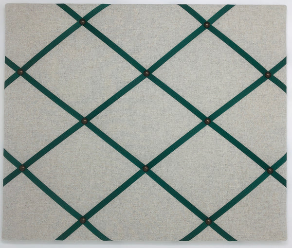 Soft Grey / Dark Green Ribbon Memo Board