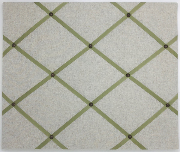 Soft Grey / Soft Green Ribbon Memo Board
