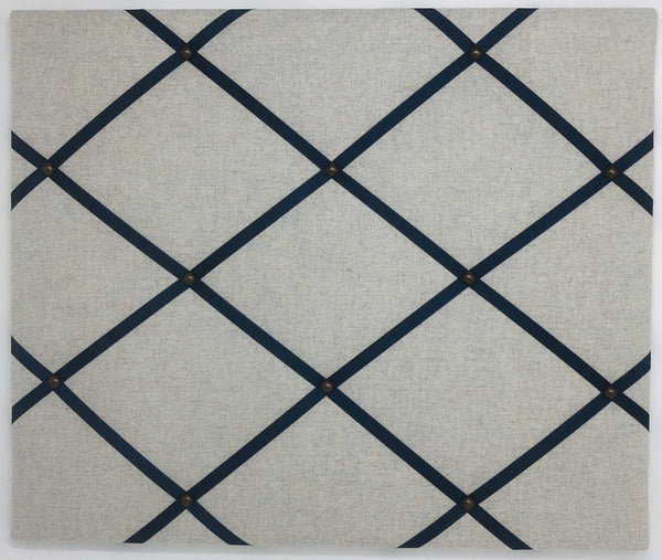 Soft Grey / Navy Ribbon Memo Board