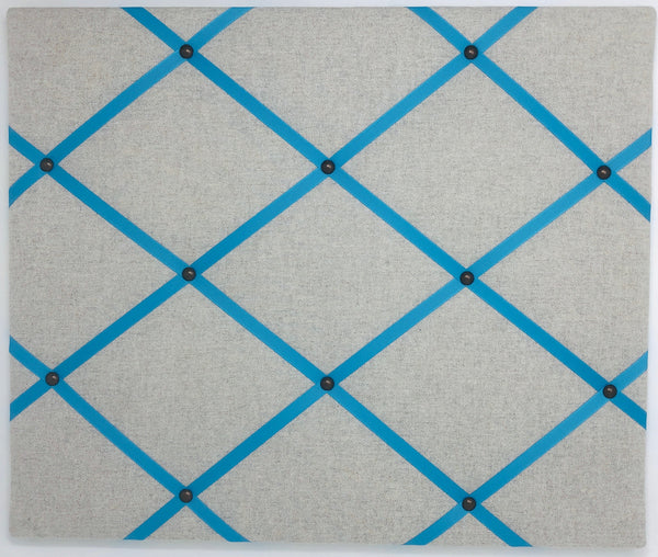 Soft Grey / Turquoise Ribbon Memo Board