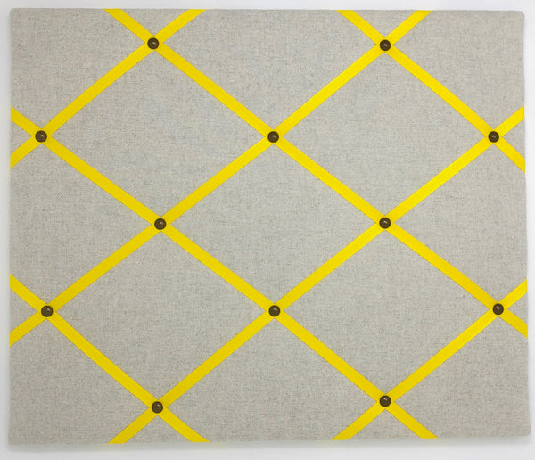 Soft Grey / Yellow Ribbon Memo Board