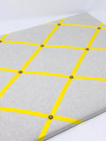 Soft Grey / Yellow Ribbon Memo Board