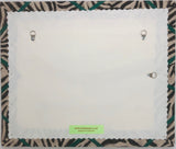 Zebra Ribbon Memo Board - Dark Green Ribbon