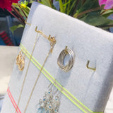 Hook & Hang Jewellery Board - Soft grey / Neon Ribbon