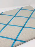 Soft Grey / Turquoise Ribbon Memo Board