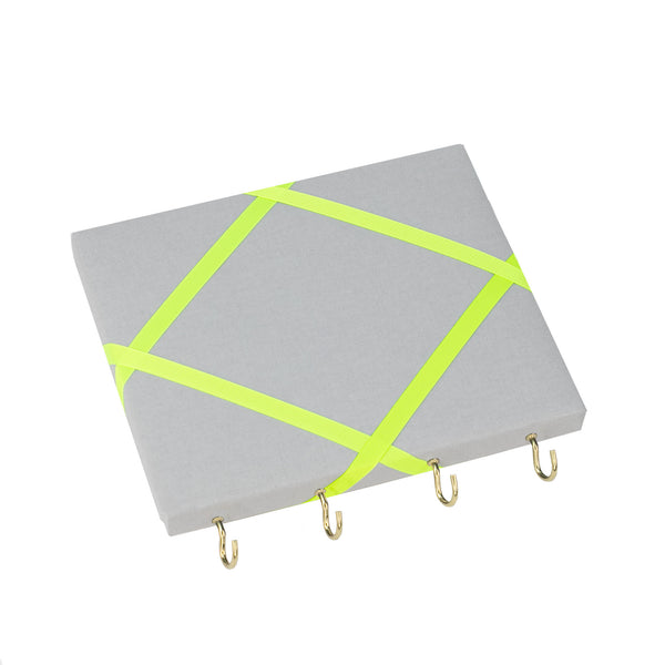 Silver/Neon Yellow Jewellery Holder