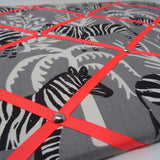 Zebras Ribbon Memo Board - Neon Orange Ribbon