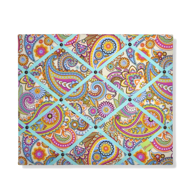 Rainbow Paisley Ribbon Memo Board