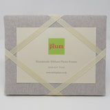 Freestanding Photo Frame - Soft Grey / Ivory Ribbon