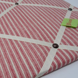 Fermoie Pink Poulton Stripe Ribbon Memo Board / Ivory Ribbon