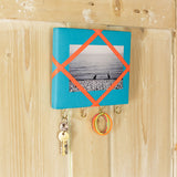 Turquoise / Neon Orange Ribbon Jewellery Holder