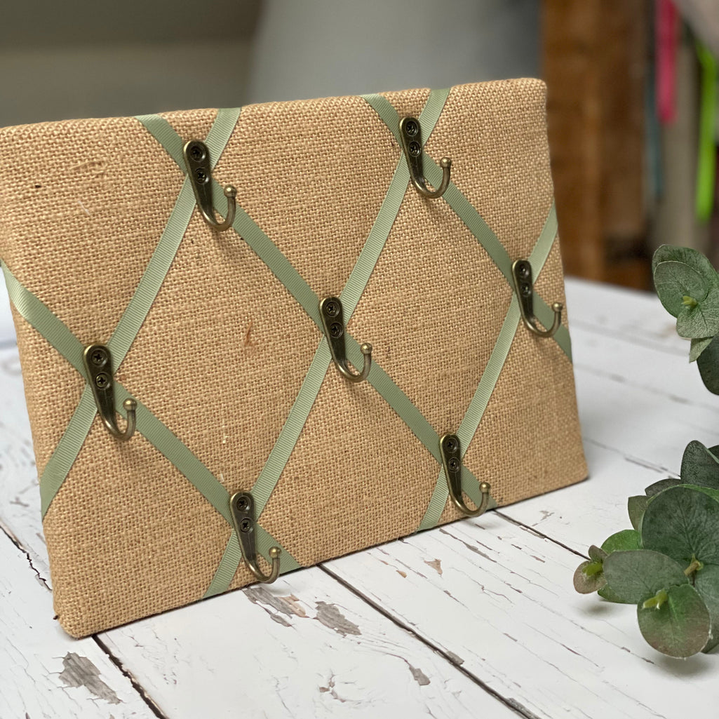 hessian key holder key hanger