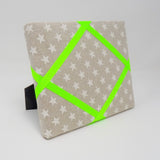 Freestanding Photo Frame - Stars / Neon Yellow Ribbon