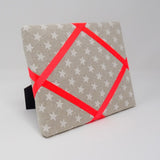 Freestanding Photo Frame - Stars / Neon Orange Ribbon