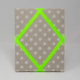 Freestanding Photo Frame - Stars / Neon Yellow Ribbon