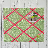 Green Block Print Ribbon Memo Board - Passionfruit Ribbon