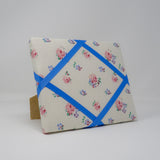 Freestanding Photo Frame - Vintage Floral / Cornflower Blue Ribbon