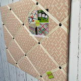 Fermoie Pale Pink Rabanna Ribbon Memo Board / Ivory Ribbon