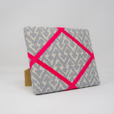 Freestanding Photo Frame - Fermoie Rabanna Blue / Bright Pink Ribbon