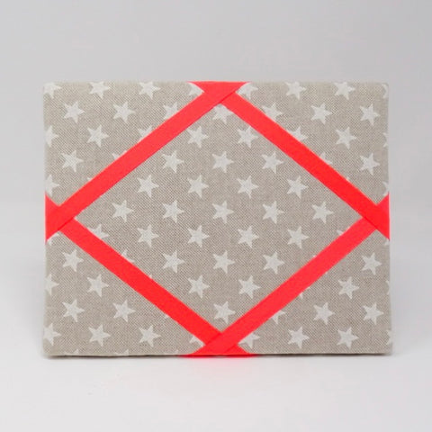 Freestanding Photo Frame - Stars / Neon Orange Ribbon
