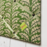 Green Oak Leaf Ribbon Memo Board - Soft Green Ribbon