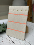 Hook & Hang Jewellery Board - Soft grey / Orange Neon Ribbon