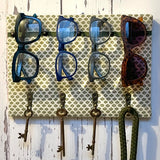Hook & Hang - Specs and Sunnies Key Holder / Fermoie Green Marden / Moss Green Ribbon