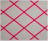 Soft Grey / Bright Pink Ribbon Memo Board