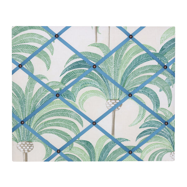 Palm Print / French Blue Ribbon Memo Board