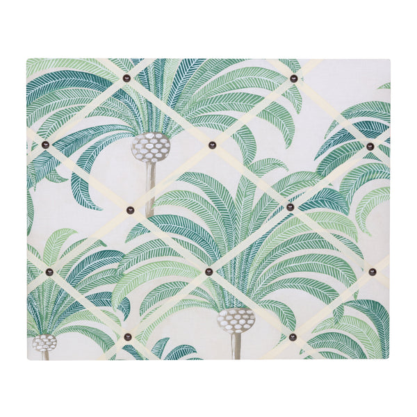 Medium Palm Print / Ivory Ribbon Memo Board