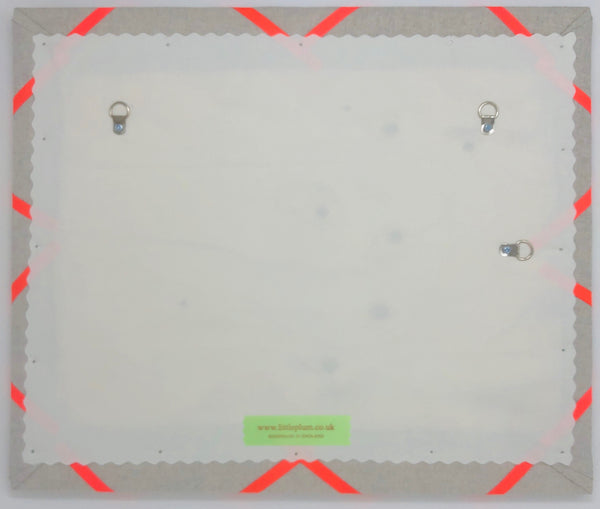 Soft Grey / Neon Orange Ribbon Memo Board Little Plum