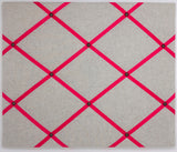 Soft Grey / Bright Pink Ribbon Memo Board