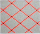 Soft Grey / Neon Orange Ribbon Memo Board