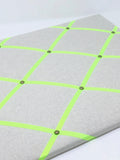 Soft Grey / Neon Yellow Ribbon Memo Board