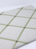 Soft Grey / Soft Green Ribbon Memo Board