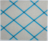 Soft Grey / Turquoise Ribbon Memo Board