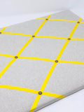 Soft Grey / Yellow Ribbon Memo Board