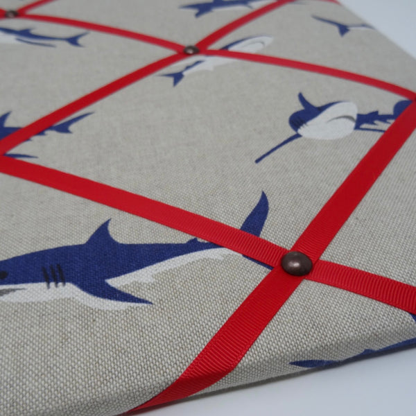 Sharks / Red Ribbon Memo Board Little Plum