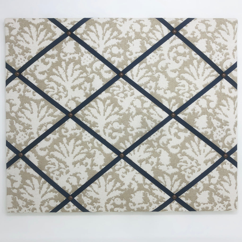 Fermoie Natural Aylsham Ribbon Memo Board / Navy Ribbon