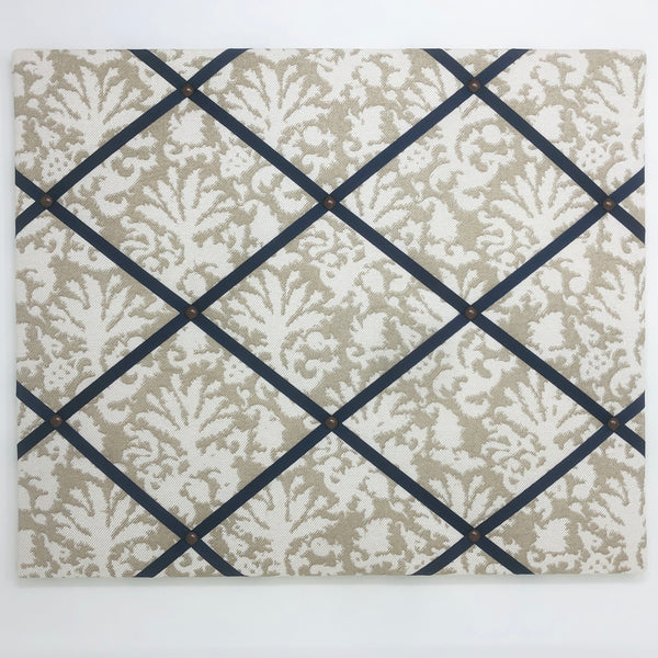 Fermoie Natural Aylsham Ribbon Memo Board / Navy Ribbon