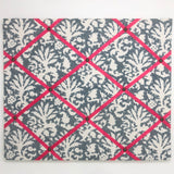 Fermoie Blue Aylsham Ribbon Memo Board / Bright Pink Ribbon