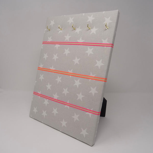 Hook & Hang Jewellery Board - Stars / Neon Ribbon