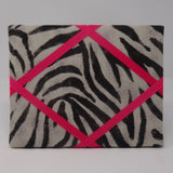 Freestanding Photo Frame - Zebra Print / Bright Pink Ribbon
