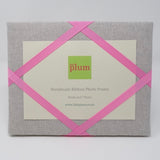 Freestanding Photo Frame - Soft Grey / Bubblegum Pink Ribbon