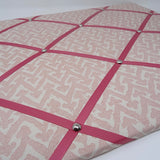Fermoie Pale Pink Rabanna Ribbon Memo Board / Rose Pink Ribbon