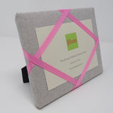 Freestanding Photo Frame - Soft Grey / Bubblegum Pink Ribbon