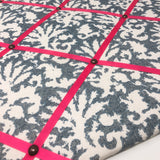 Fermoie Blue Aylsham Ribbon Memo Board / Bright Pink Ribbon