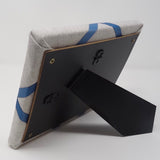 Freestanding Photo Frame - Soft Grey / French Blue Ribbon